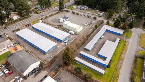 sky view of the storage facility