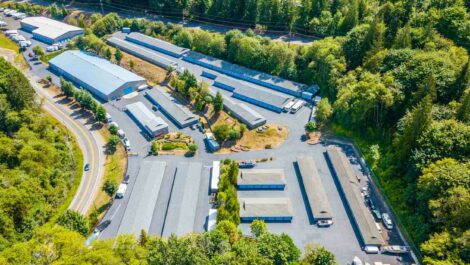 sky view of the storage facility