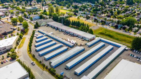 sky view of the storage facility