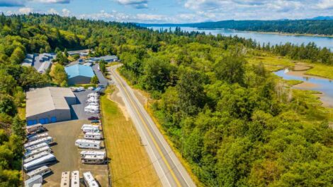 sky view of the storage facility