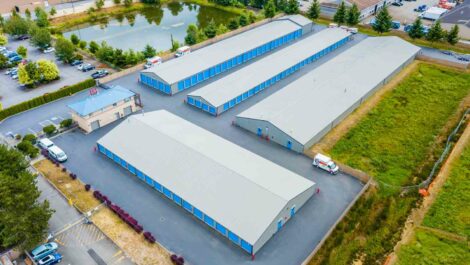 sky view of the storage facility